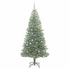 Árbol de Navidad Artificial Nevado con Luz LED Verde y 240 cm 3