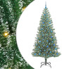 Árbol de Navidad Artificial Nevado con Luz LED Verde y 240 cm 2