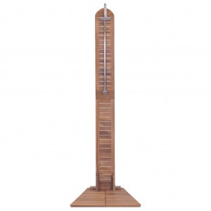 Ducha de jardín de teca maciza 70x75x204 cm H