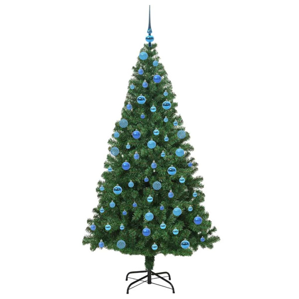 Árbol de Navidad Artificial Preiluminado al Revés con Juego de Bolas M 4