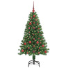 Árbol de Navidad artificial Verde 120 cm PVC y Acero y Plástico 3
