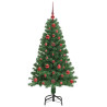 Árbol de Navidad artificial Verde 120 cm PVC y Acero y Plástico 4