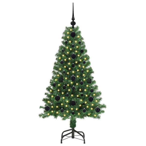 Árbol de Navidad artificial Verde 120 cm PVC y Acero y Plástico M 3