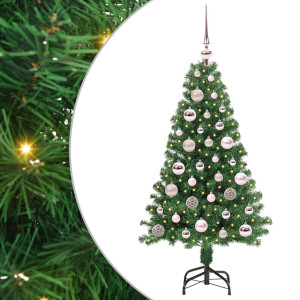 Árbol de Navidad artificial Verde 120 cm PVC y Acero y Plástico H