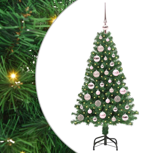 Árbol de Navidad artificial Verde 120 cm PVC y Acero y Plástico M 2
