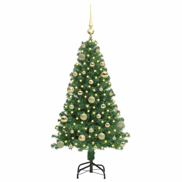 Árbol de Navidad artificial Verde 120 cm PVC y Acero y Plástico M 3