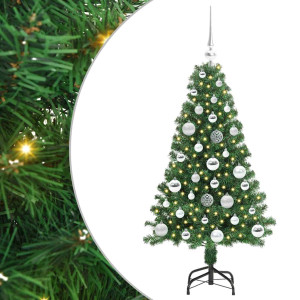 Árbol de Navidad artificial Verde 120 cm PVC y Acero y Plástico H