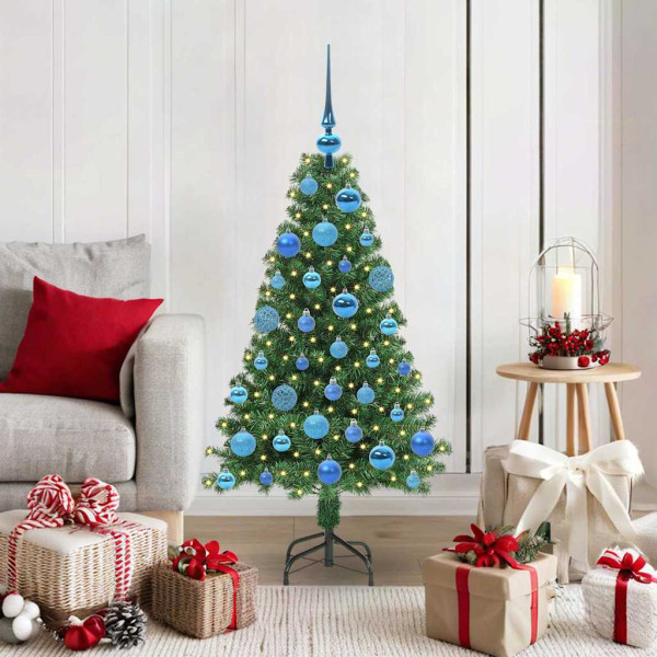 Árbol de Navidad artificial Verde 120 cm PVC y Acero y Plástico D