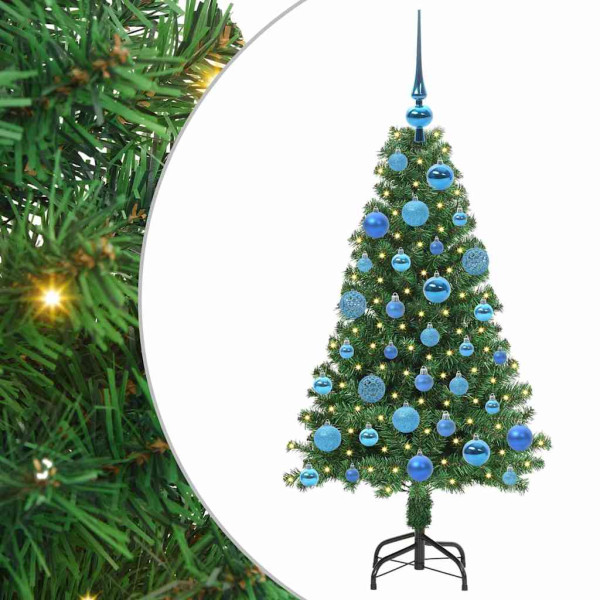 Árbol de Navidad artificial Verde 120 cm PVC y Acero y Plástico M 2