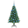 Árbol de Navidad artificial Verde 120 cm PVC y Acero y Plástico 4