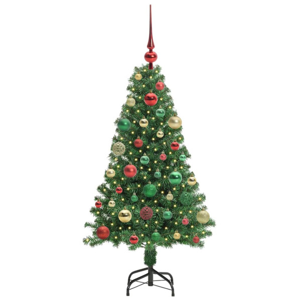 Árbol de Navidad artificial Verde 120 cm PVC y Acero y Plástico M 3