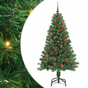 Árbol de Navidad artificial Verde 150 cm PVC y Acero y Plástico H