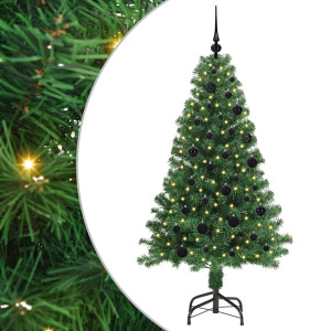 Árbol de Navidad artificial Verde 150 cm PVC y Acero y Plástico H