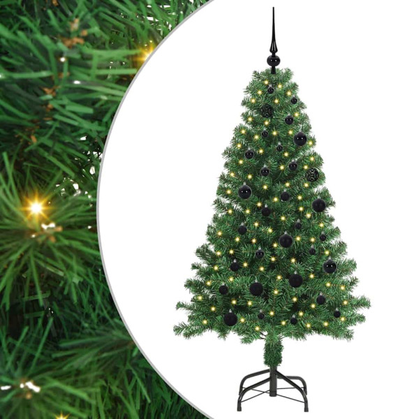 Árbol de Navidad artificial Verde 150 cm PVC y Acero y Plástico M 2