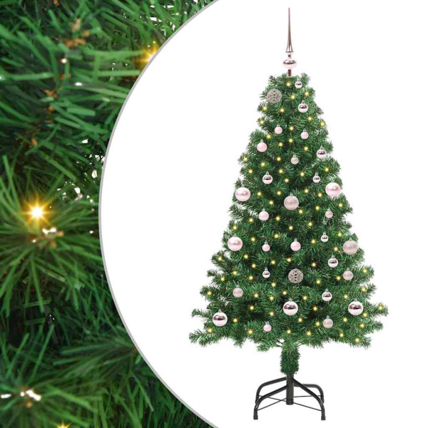 Árbol de Navidad artificial Verde 150 cm PVC y Acero y Plástico D