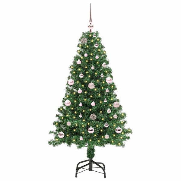 Árbol de Navidad artificial Verde 150 cm PVC y Acero y Plástico M 2