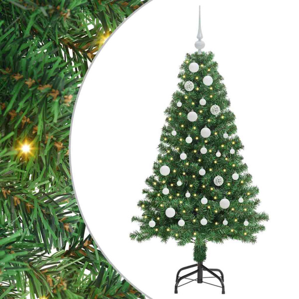 Árbol de Navidad artificial Verde 150 cm PVC y Acero y Plástico M 2