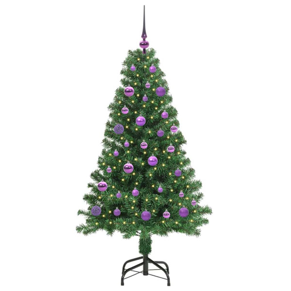 Árbol de Navidad artificial Verde 150 cm PVC y Acero y Plástico M 3