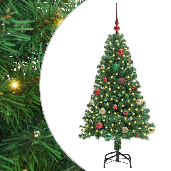 Árbol de Navidad artificial Verde 150 cm PVC y Acero y Plástico M 2