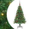 Árbol de Navidad artificial Verde 150 cm PVC y Acero y Plástico 2
