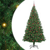 Árbol de Navidad artificial Verde 210 cm PVC y Acero y Plástico 2