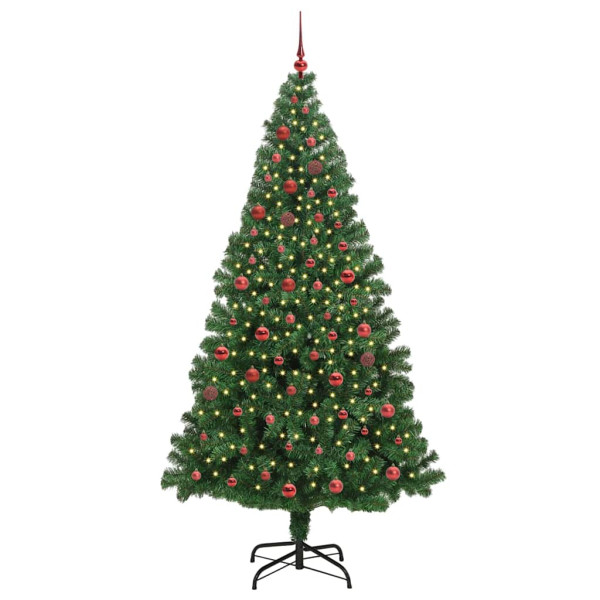 Árbol de Navidad artificial Verde 210 cm PVC y Acero y Plástico M 3