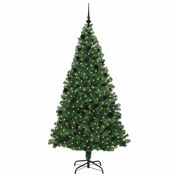 Árbol de Navidad artificial Verde 210 cm PVC y Acero y Plástico M 3