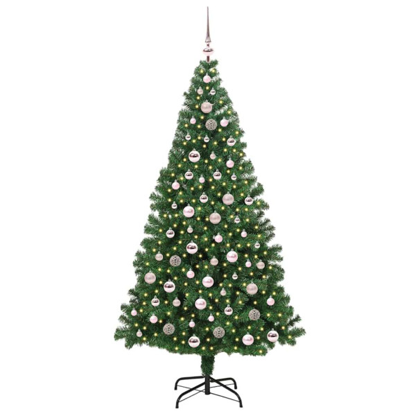 Árbol de Navidad artificial Verde 210 cm PVC y Acero y Plástico M 3