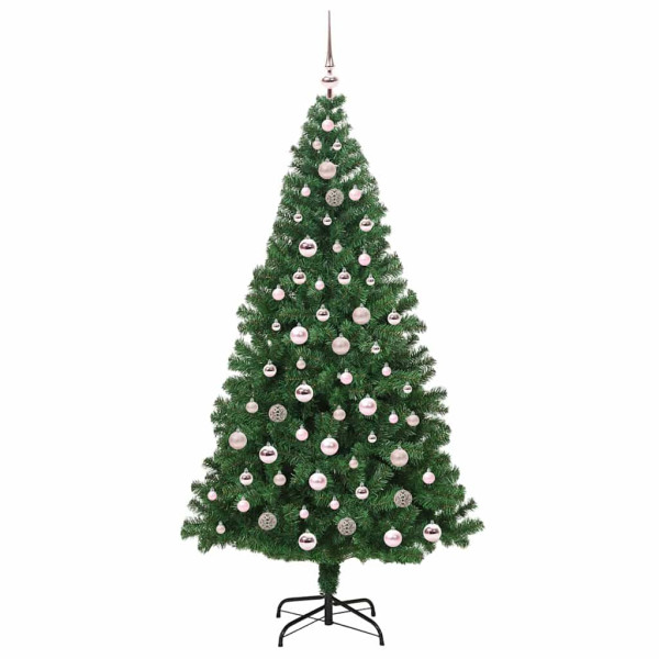 Árbol de Navidad artificial Verde 210 cm PVC y Acero y Plástico M 4