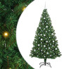 Árbol de Navidad artificial Verde 210 cm PVC y Acero y Plástico 2