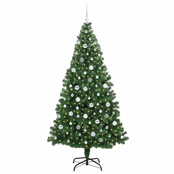 Árbol de Navidad artificial Verde 210 cm PVC y Acero y Plástico M 3