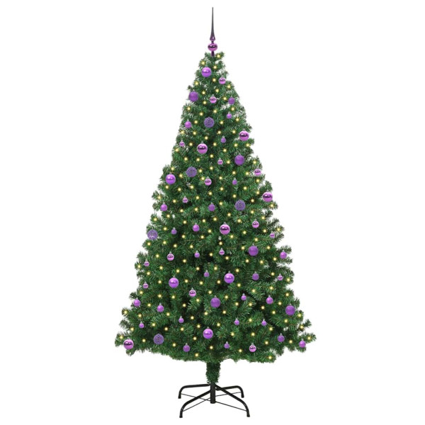 Árbol de Navidad artificial Verde 210 cm PVC y Acero y Plástico M 3