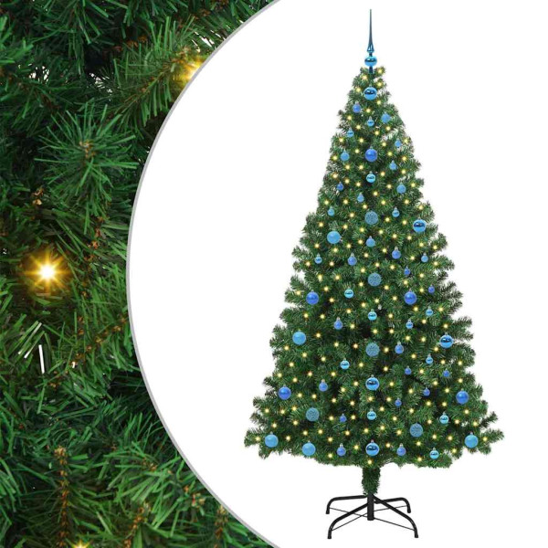 Árbol de Navidad artificial Verde 210 cm PVC y Acero y Plástico M 2