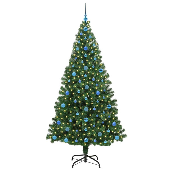 Árbol de Navidad artificial Verde 210 cm PVC y Acero y Plástico M 3