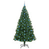 Árbol de Navidad artificial Verde 210 cm PVC y Acero y Plástico 4