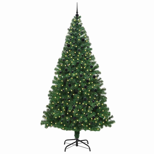 Árbol de Navidad artificial Verde 240 cm PVC y Acero y Plástico M 3