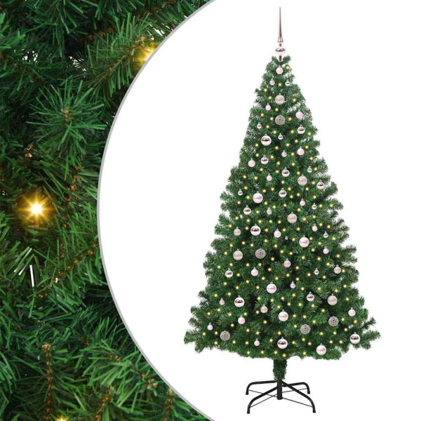 Árbol de Navidad artificial Verde 240 cm PVC y Acero y Plástico M 2