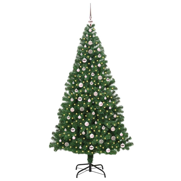 Árbol de Navidad artificial Verde 240 cm PVC y Acero y Plástico M 3