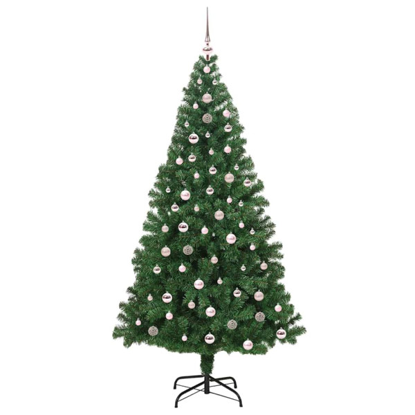 Árbol de Navidad artificial Verde 240 cm PVC y Acero y Plástico M 4