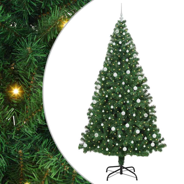 Árbol de Navidad artificial Verde 240 cm PVC y Acero y Plástico M 2