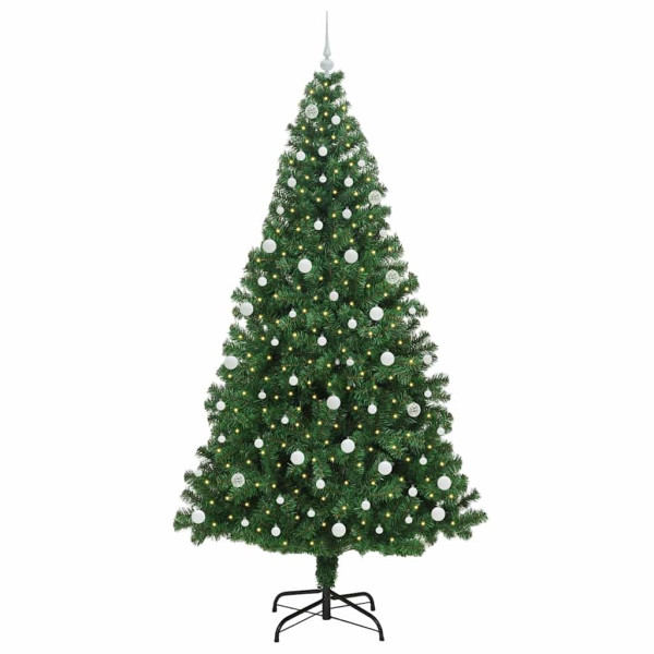 Árbol de Navidad artificial Verde 240 cm PVC y Acero y Plástico M 3