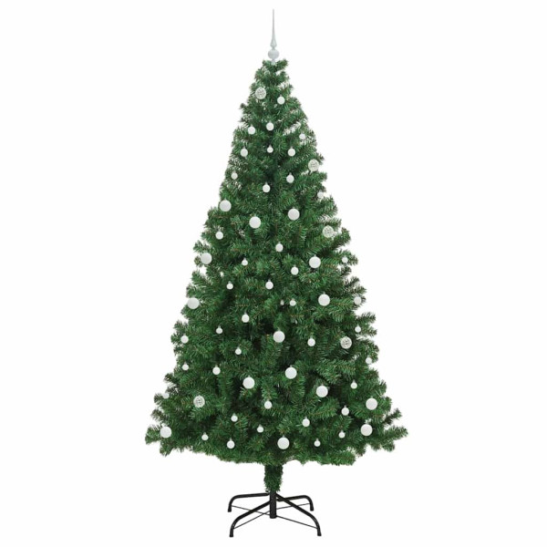 Árbol de Navidad artificial Verde 240 cm PVC y Acero y Plástico M 4