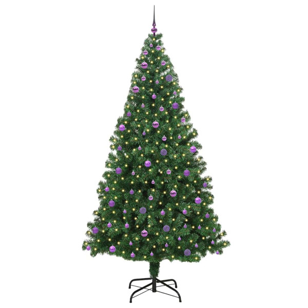 Árbol de Navidad artificial Verde 240 cm PVC y Acero y Plástico M 3