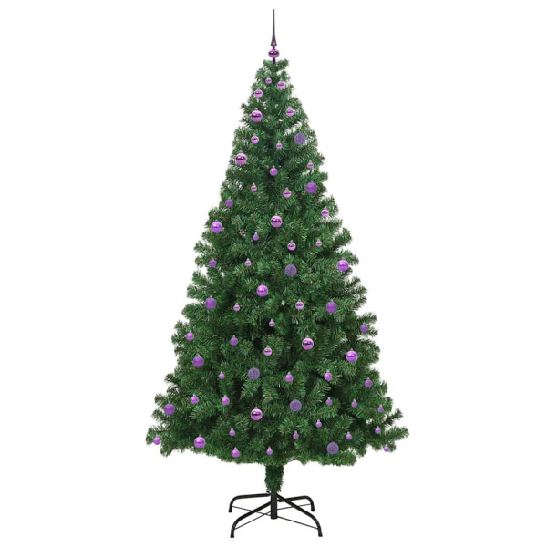 Árbol de Navidad artificial Verde 240 cm PVC y Acero y Plástico M 4