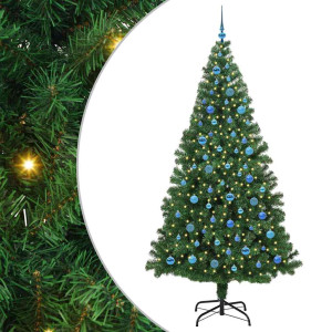 Árbol de Navidad artificial Verde 240 cm PVC y Acero y Plástico H