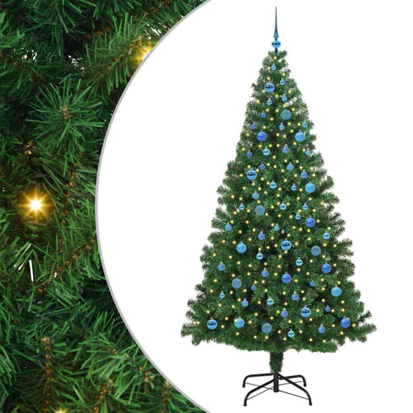 Árbol de Navidad artificial Verde 240 cm PVC y Acero y Plástico M 2