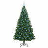 Árbol de Navidad artificial Verde 240 cm PVC y Acero y Plástico 4