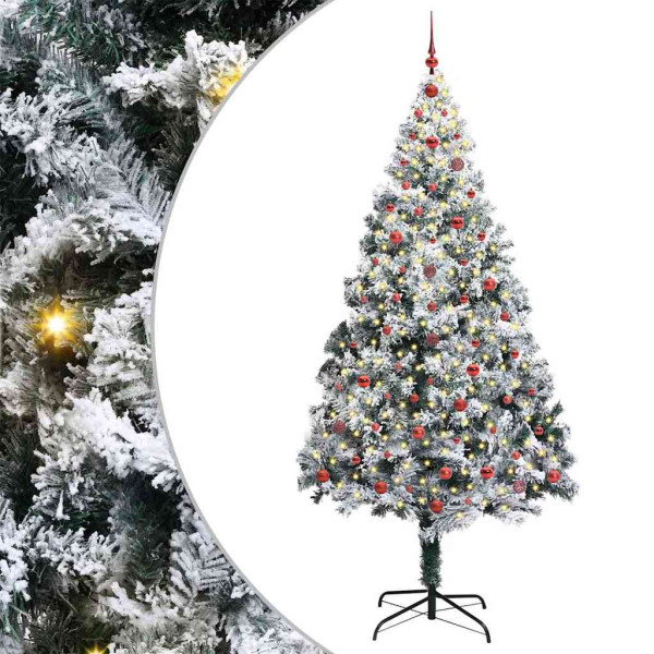 Árbol de Navidad artificial con 300 LED Verde 240 x 150 cm M 2