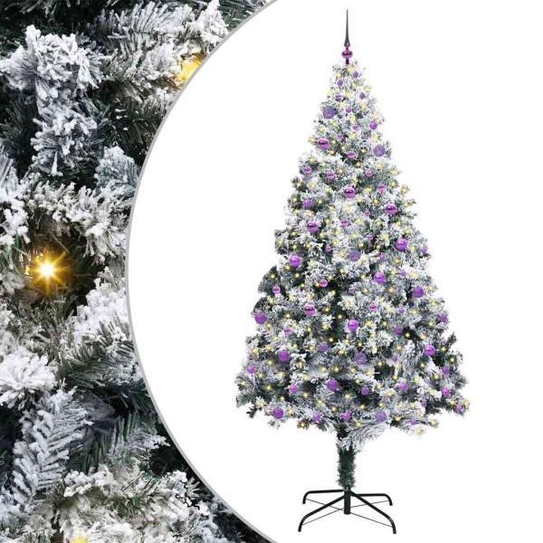 Árbol de Navidad artificial con 300 LED Verde 240 x 150 cm M 2