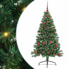 Árbol de Navidad Artificial Preiluminado Verde 120 cm PVC 2
